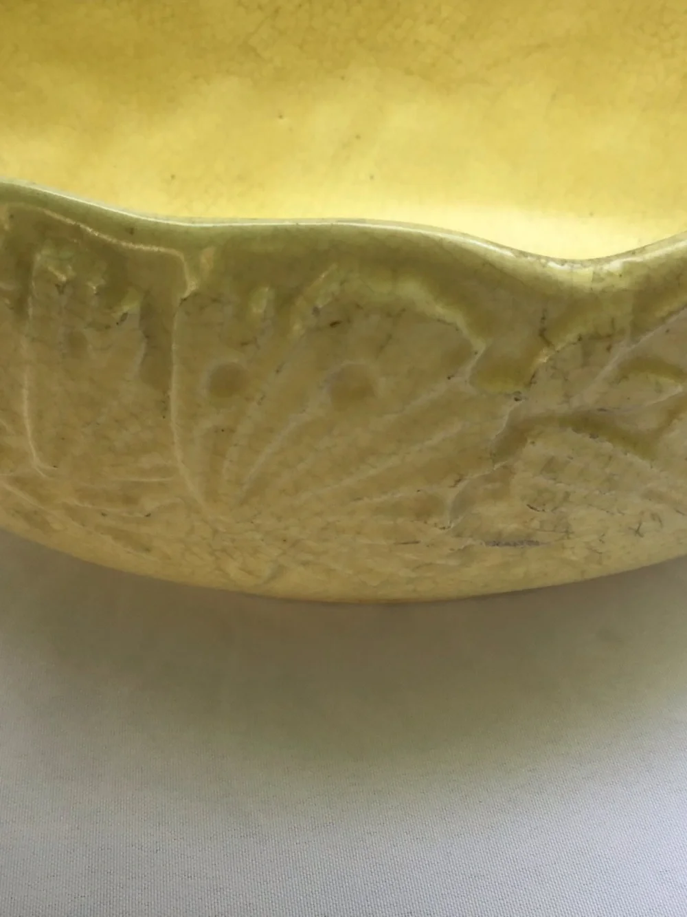 VTG McCoy? 50’s Yellow Ceramic  Planter, Has Crazing
